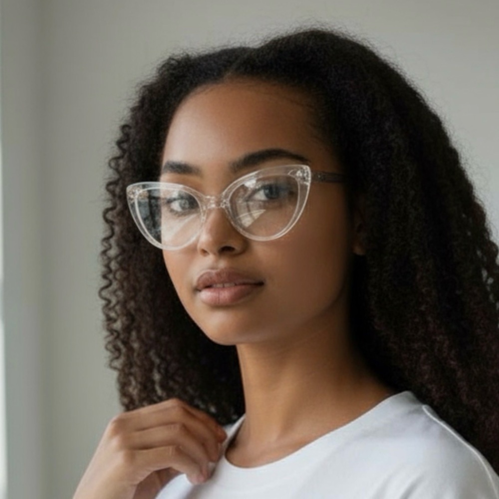 Transparent Cat-Eye Glasses